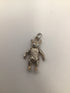 Vintage SET Articulated Teddy Bear Pendant and Earrings